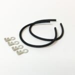 Black cotton braided spark plug leads with terminals