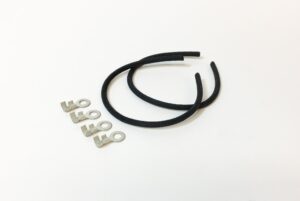 Black cotton braided spark plug leads with terminals