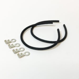 Black cotton braided spark plug leads with terminals