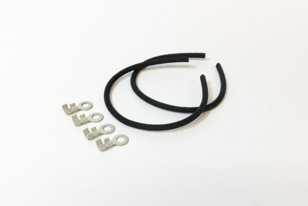 Black cotton braided spark plug leads with terminals