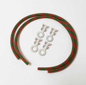 Coloured braided spark plug leads