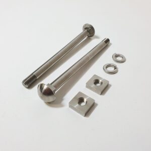 Nut and bolt set for pedal rubbers