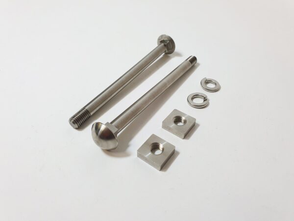 Nut and bolt set for pedal rubbers